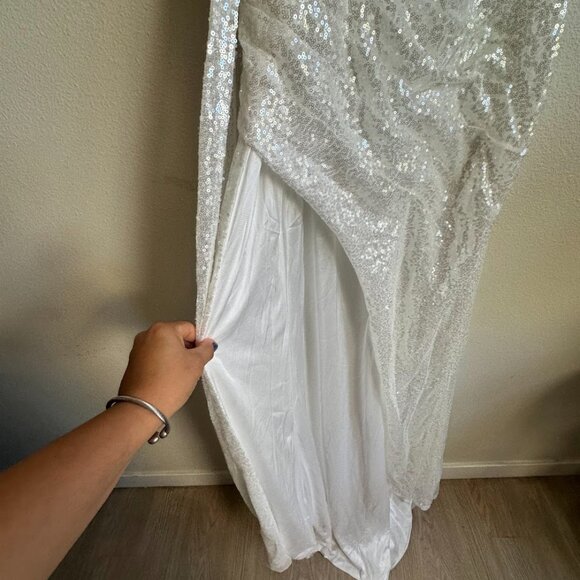 TS Couture Sparkly White Prom Dress or Wedding Gown - Picture 2 of 10